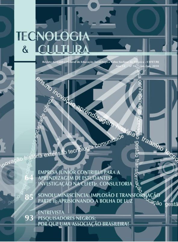 Capa da edição nº 16 da revista Tecnologia & Cultura. Clique para Ampliar